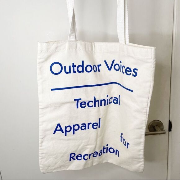 Outdoor Voices Canvas Tote Bag Book Bag Technical Apparel for Recreation Carry - Picture 5 of 6